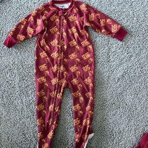 USC Trojans footed one piece pajama 24 months